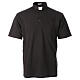 Camiseta polo negra clergy manga corta CocoCler Piqué regular s1