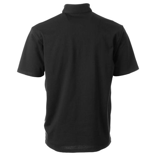 Polo col clergy noir manches courtes CocoCler Piquer regular 7