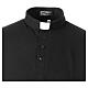 Maglia polo nera collo clergy manica corta CocoCler Piquet regular s3
