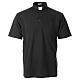 Camisa polo preta manga curta colarinho de sacerdote CocoCler Piquet regular s1