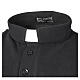 Camisa polo preta manga curta colarinho de sacerdote CocoCler Piquet regular s3