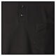 CocoCler Piquet regular short-sleeved black polo shirt with clergy collar s2