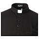 CocoCler Piquet regular short-sleeved black polo shirt with clergy collar s4