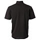 CocoCler Piquet regular short-sleeved black polo shirt with clergy collar s5