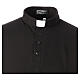 CocoCler Piquet regular short-sleeved black polo shirt with clergy collar s2
