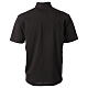 CocoCler Piquet regular short-sleeved black polo shirt with clergy collar s3
