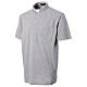 Grey clergy polo shirt, short-sleeved, CocoCler Piquet regular s3