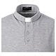 Grey clergy polo shirt, short-sleeved, CocoCler Piquet regular s4