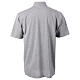 Grey clergy polo shirt, short-sleeved, CocoCler Piquet regular s5