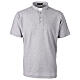 Grey clergy polo shirt, short-sleeved, CocoCler Piquet regular s1