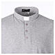 Grey clergy polo shirt, short-sleeved, CocoCler Piquet regular s2