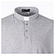 Grey clergy polo shirt, short-sleeved, CocoCler Piquet regular s3