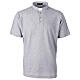 Maglia grigia CocoCler polo collo clergy manica corta Piquet regular  s1