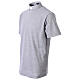 CocoCler gray polo clergy shirt short sleeve Piquet regular s3
