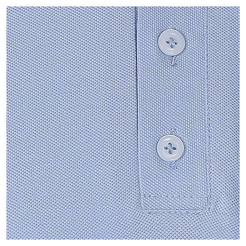 Poloshirt mit Collarkragen, Hellblau, Kurzarm, Piqué-Stoff, Marke CocoCler 4