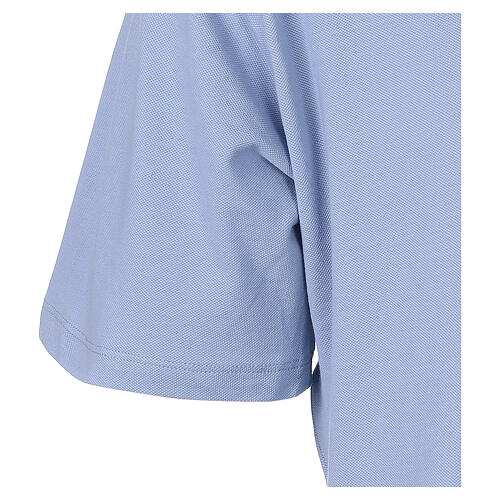 Poloshirt mit Collarkragen, Hellblau, Kurzarm, Piqué-Stoff, Marke CocoCler 5