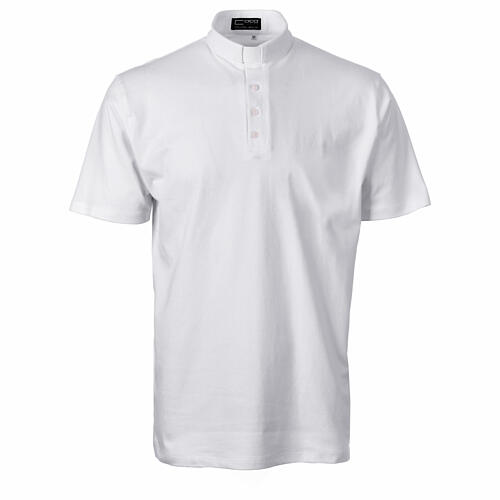Polo col clergy blanc manches courtes CocoCler Piquer regular 1