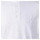 CocoCler white polo clergy shirt Piquet, regular short sleeves s2