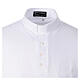 CocoCler white polo clergy shirt Piquet, regular short sleeves s4