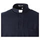 Camiseta azul CocoCler polo cuello clergy Piqué manga corta regular s4