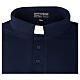 Camisa polo azul escuro manga curta colarinho de sacerdote CocoCler Piquet regular s5