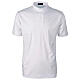 Clergy polo shirt by Cococler, short sleeves, white lisle thread s1