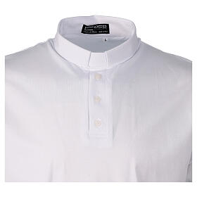 Clergy polo shirt Cococler short-sleeved white Scottish thread fabric