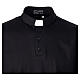 Polo clergy Cococler manica corta nero filo di scozia s3