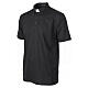 Polo clergy Cococler manica corta nero filo di scozia s4