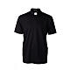 Cococler short-sleeved black lisle clergy polo shirt s1