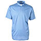 Cococler lisle clergy shirt with short sleeves in aquamarine s1