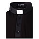 Clergy polo shirt by Cococler, short sleeves, black jacquard cotton s2