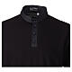 Clergy polo shirt by Cococler, short sleeves, black jacquard cotton s3