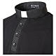 Clergy polo shirt by Cococler, short sleeves, black jacquard cotton s3