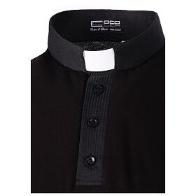 Black short-sleeved jacquard cotton shirt Cococler
