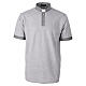 Maglia grigia cotone polo collo clergy Cococler jaquard s1