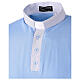 Light blue clergy polo shirt by Cococler, piqué with striped-contrast collar s2