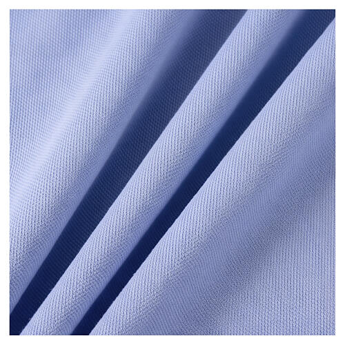 Polo Cococler bleu ciel piqué contraste ligne col clergy 5
