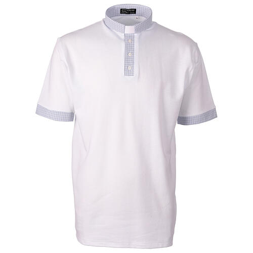 Polo Cococler piqué contraste croix blanc col clergy 1