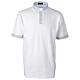 Maglia Cococler piquet contrasto croce bianco collo clergy s1