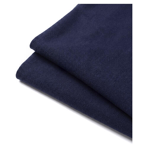 Maglia blu Cococler polo collo clergy piquet quadro 5