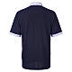 Maglia blu Cococler polo collo clergy piquet quadro s7