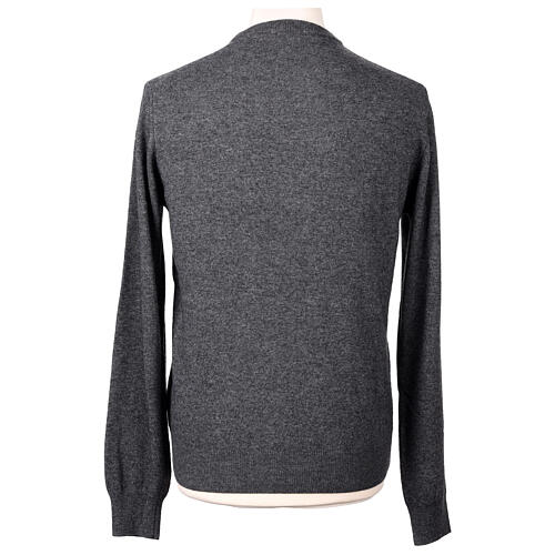 Anthracite brushed crewneck by In Primis, 10% cashmere, 40% merino wool 5