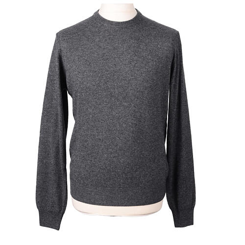 Girocollo rasato antracite 10% cashmere 40% lana merino In Primis 1