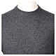Sweater anthracite shaved crewneck 10% cashmere 40% merino wool, In Primis s2