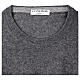 Sweater anthracite shaved crewneck 10% cashmere 40% merino wool, In Primis s4