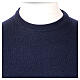 In Primis blue brushed crewneck, 10% cashmere, 40% merino wool s2
