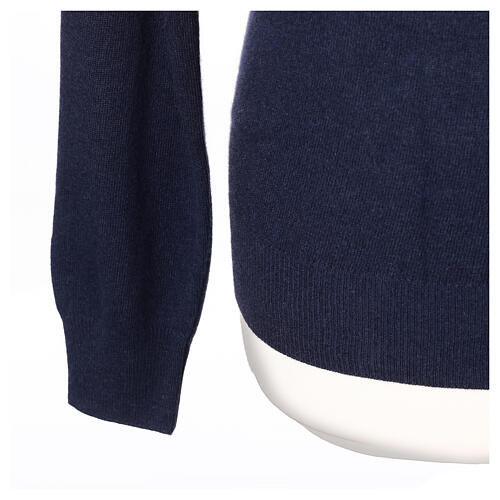 Girocollo In Primis rasato blu 10% cashmere 40% lana merino 3