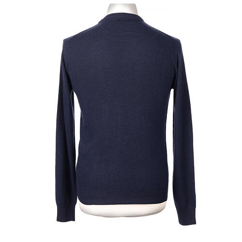Girocollo In Primis rasato blu 10% cashmere 40% lana merino 5