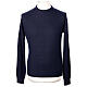 Girocollo In Primis rasato blu 10% cashmere 40% lana merino s1